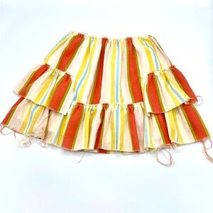 Handmade Raw-Edge Mini Whimsical Skirt